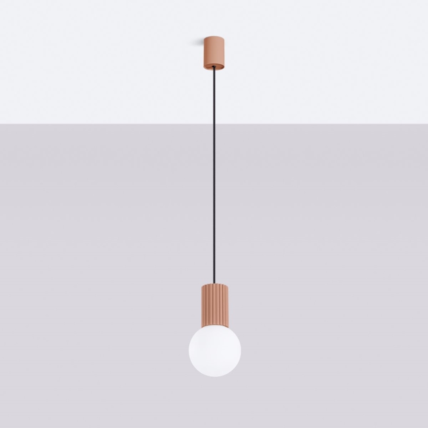Luster na lanku HALO 1xG9/8W/230V pr. 12 cm hnedá