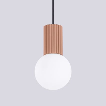 Luster na lanku HALO 1xG9/8W/230V pr. 12 cm hnedá