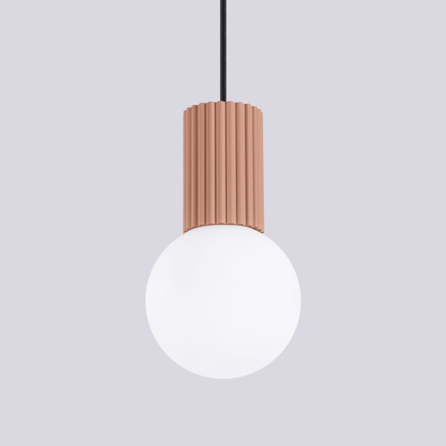 Luster na lanku HALO 1xG9/8W/230V pr. 12 cm hnedá