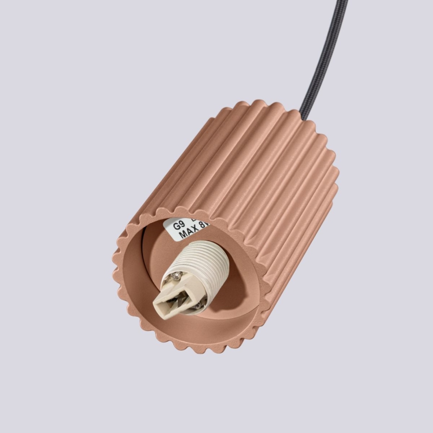 Luster na lanku HALO 1xG9/8W/230V pr. 12 cm hnedá