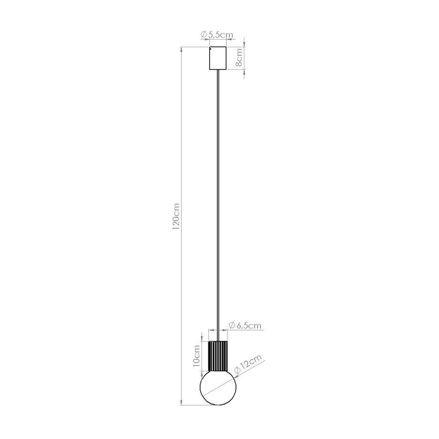 Luster na lanku HALO 1xG9/8W/230V pr. 12 cm hnedá