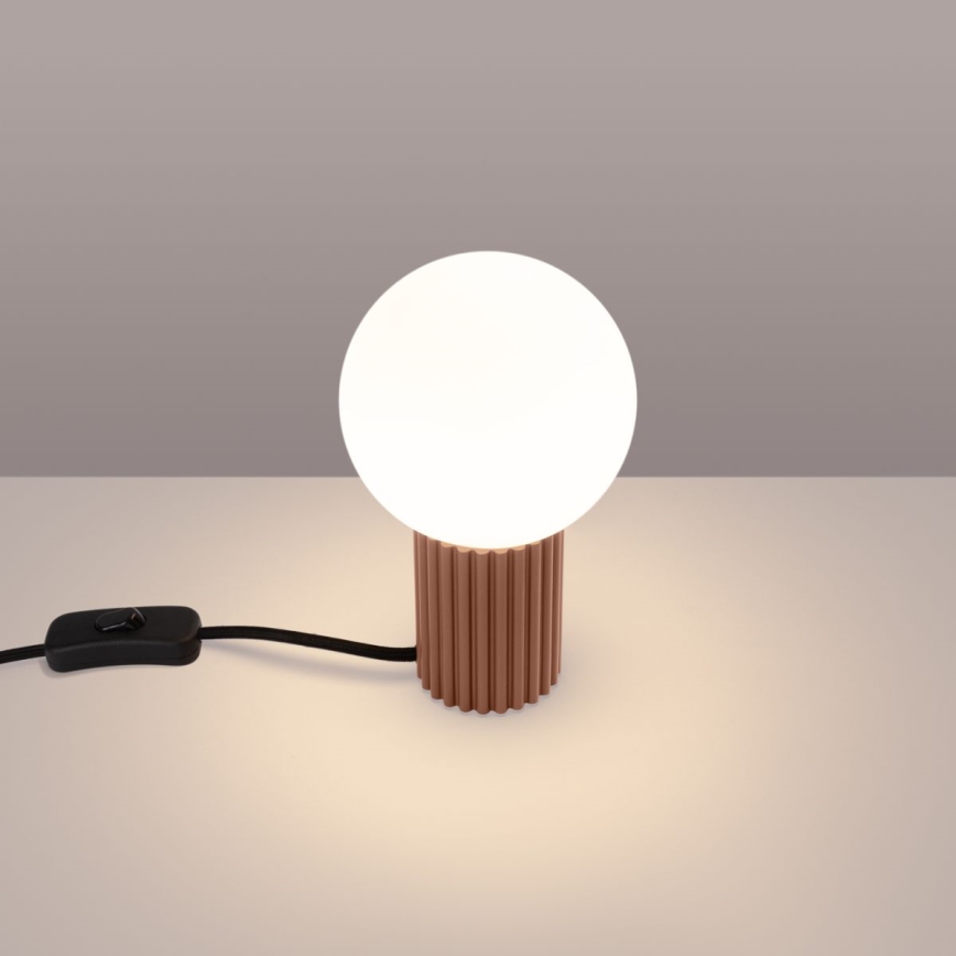 Stolná lampa HALO 1xG9/8W/230V pr. 12 cm hnedá