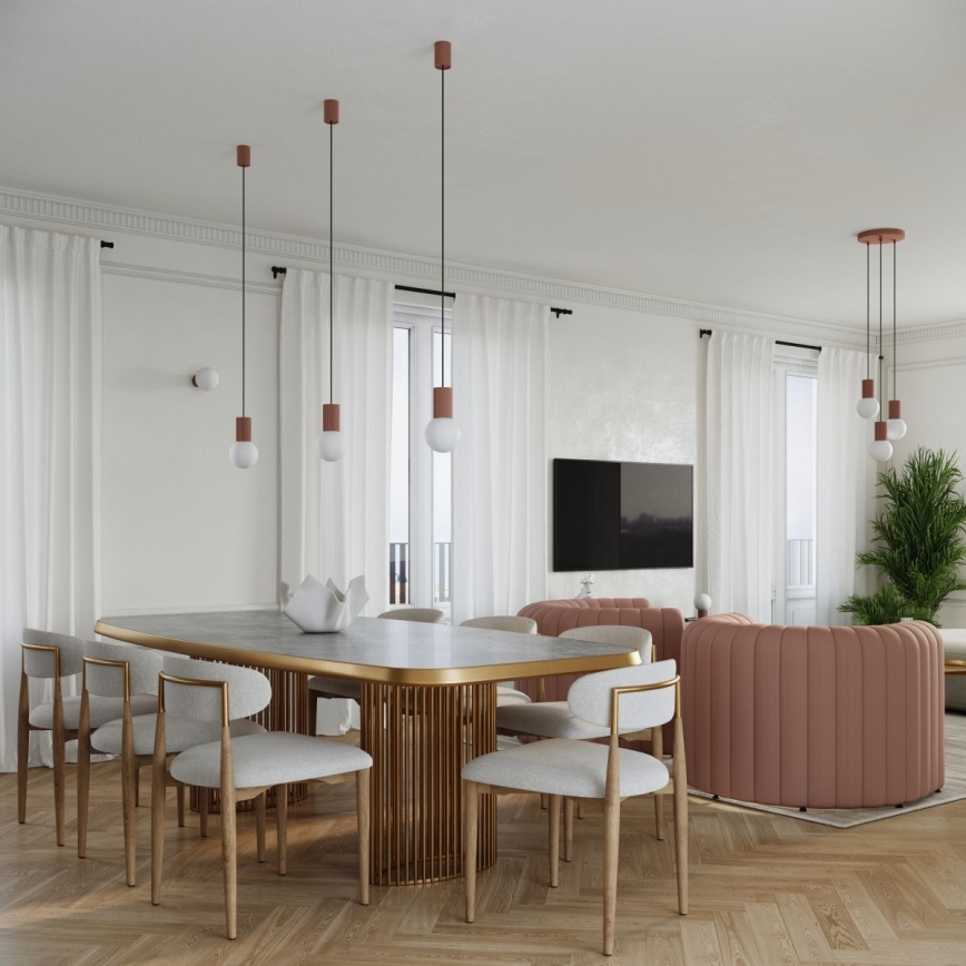 Stolná lampa HALO 1xG9/8W/230V pr. 12 cm hnedá