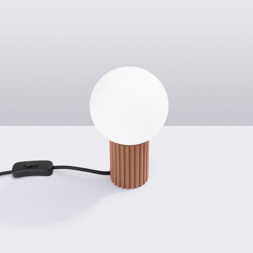 Stolná lampa HALO 1xG9/8W/230V pr. 12 cm hnedá