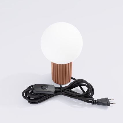 Stolná lampa HALO 1xG9/8W/230V pr. 12 cm hnedá