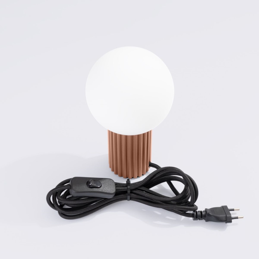 Stolná lampa HALO 1xG9/8W/230V pr. 12 cm hnedá