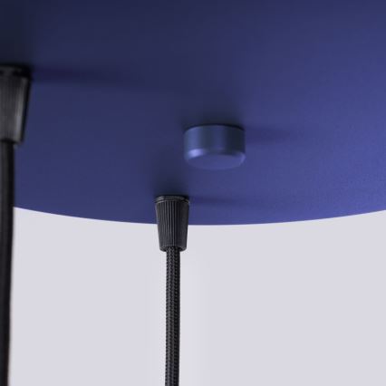 Luster na lanku HALO 3xG9/8W/230V pr. 25 cm modrá
