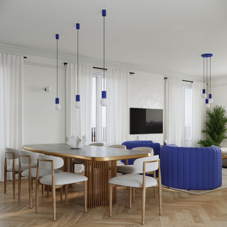 Stolná lampa HALO 1xG9/8W/230V pr. 12 cm modrá
