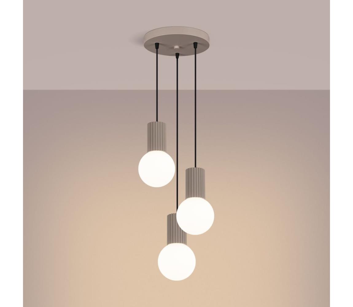 SL.1745 - Luster na lanku HALO 3xG9/8W/230V pr. 25 cm béžová SL.1745