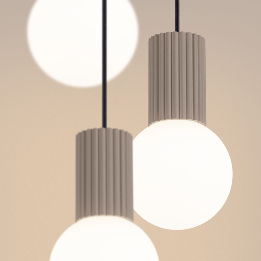 Luster na lanku HALO 3xG9/8W/230V pr. 25 cm béžová