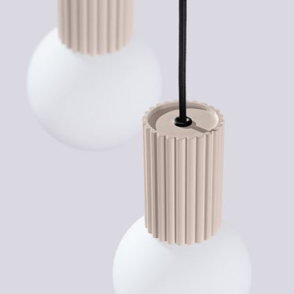 Luster na lanku HALO 3xG9/8W/230V pr. 25 cm béžová