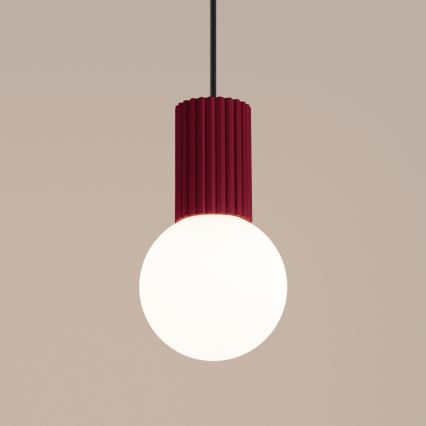 Luster na lanku HALO 1xG9/8W/230V pr. 12 cm červená