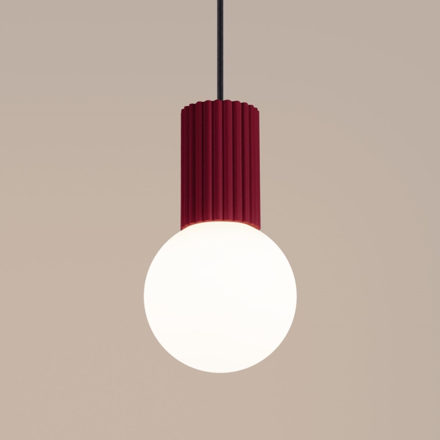 Luster na lanku HALO 1xG9/8W/230V pr. 12 cm červená