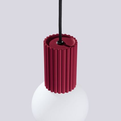 Luster na lanku HALO 1xG9/8W/230V pr. 12 cm červená