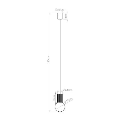 Luster na lanku HALO 1xG9/8W/230V pr. 12 cm červená