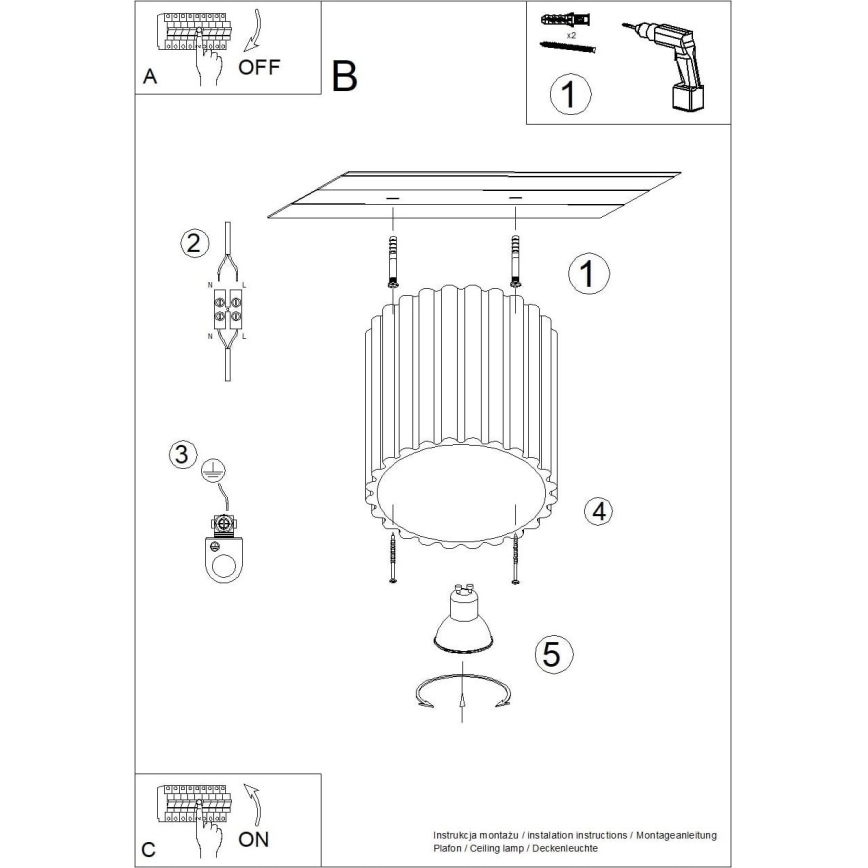 Bodové svietidlo AURA 1xGU10/10W/230V pr. 10 cm čierna