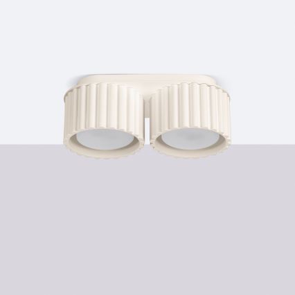 Bodové svietidlo AURA 2xGX53/10W/230V krémové