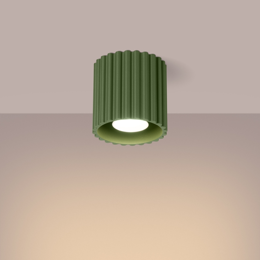 Bodové svietidlo AURA 1xGU10/10W/230V pr. 10 cm zelené