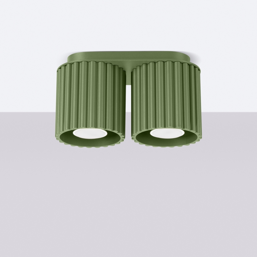 Bodové svietidlo AURA 2xGU10/10W/230V zelené