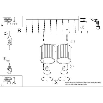 Bodové svietidlo AURA 2xGU10/10W/230V zelené
