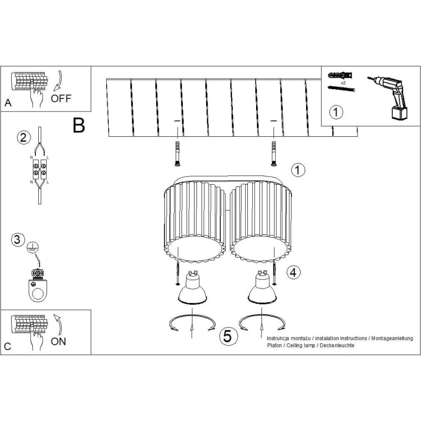 Bodové svietidlo AURA 2xGU10/10W/230V zelené