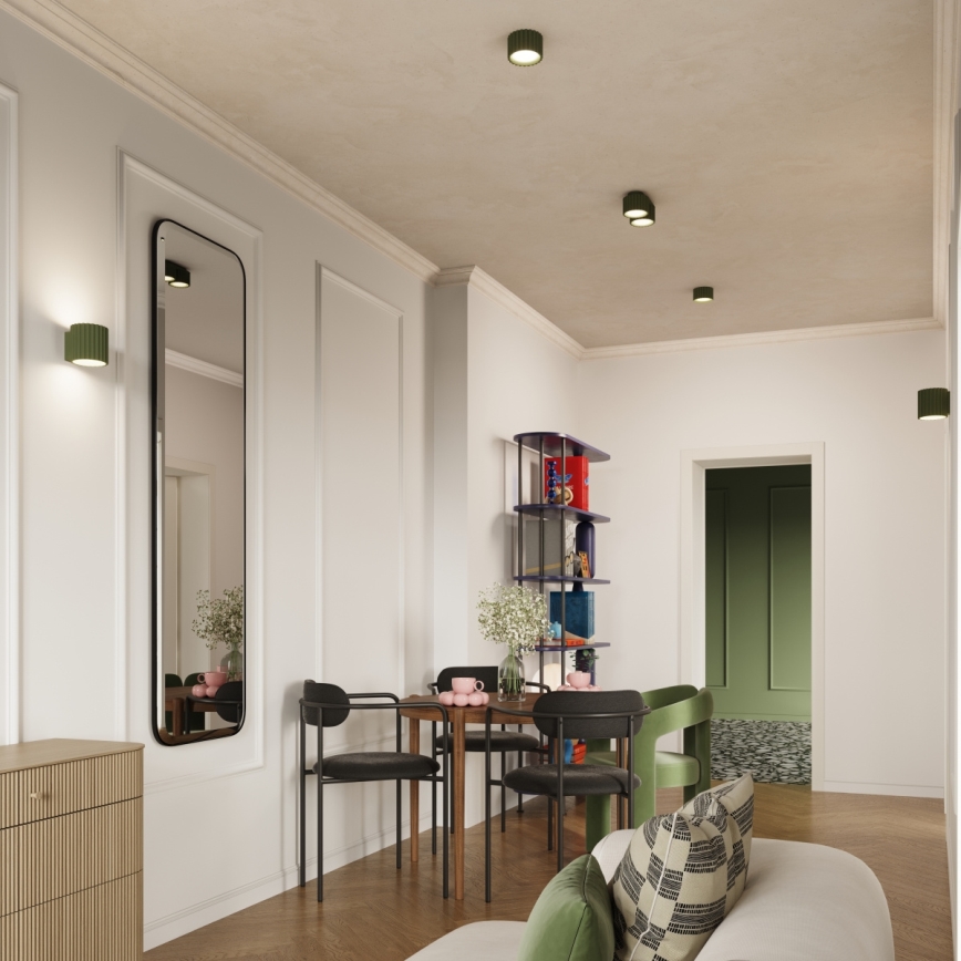 Bodové svietidlo AURA 1xGX53/10W/230V 6 cm zelené