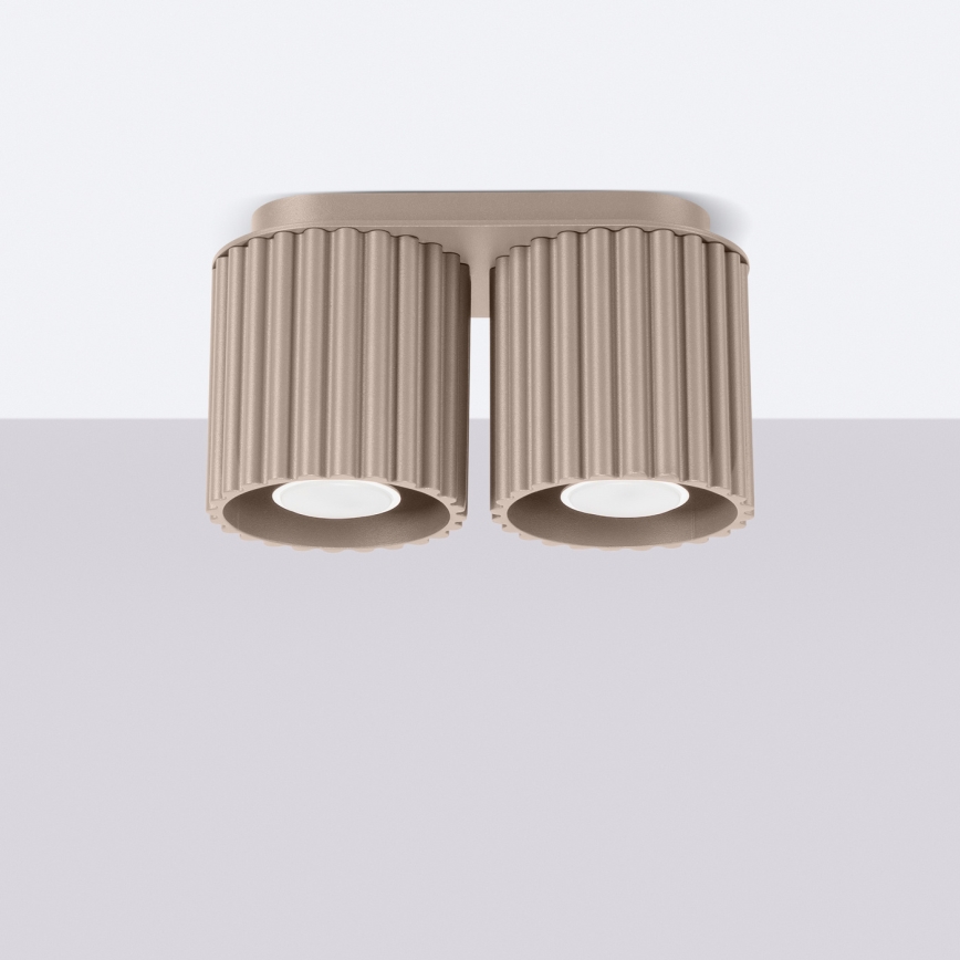 Bodové svietidlo AURA 2xGU10/10W/230V taupe