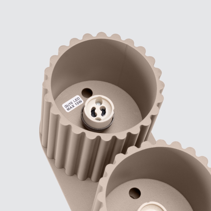 Bodové svietidlo AURA 2xGU10/10W/230V taupe