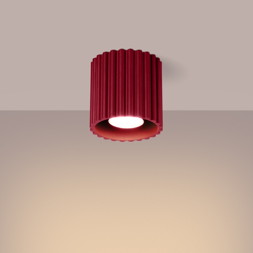 Bodové svietidlo AURA 1xGU10/10W/230V, priemer 10 cm, červené