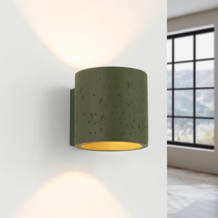 Nástenné bodové svietidlo ORBIS 1xG9/8W/230V betón/zelená