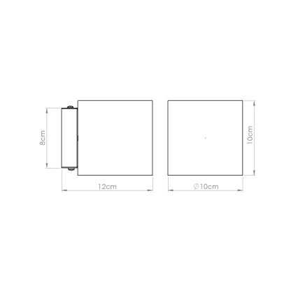 Nástenné bodové svietidlo ORBIS 1xG9/8W/230V betón/zelená