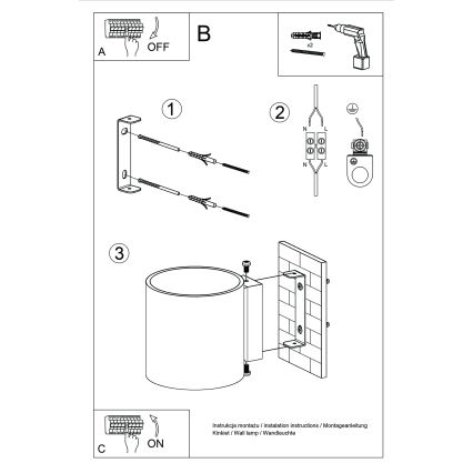 Nástenné bodové svietidlo ORBIS 1xG9/8W/230V betón/zelená