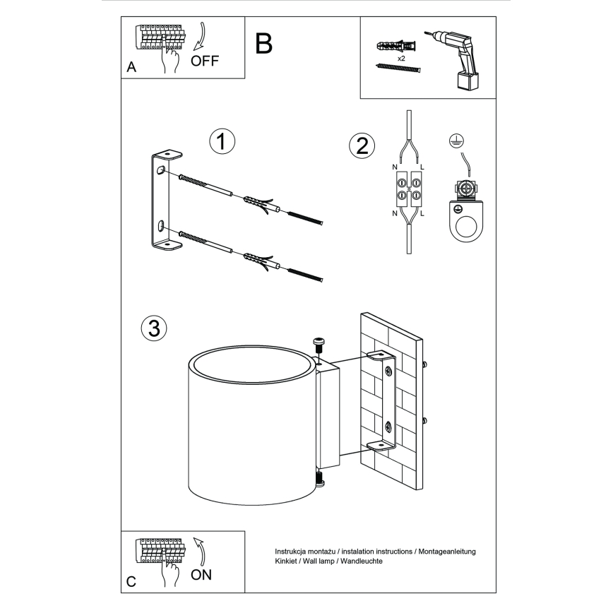Nástenné bodové svietidlo ORBIS 1xG9/8W/230V betón/zelená