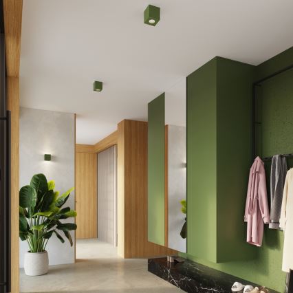 Nástenné bodové svietidlo QUAD 1xG9/8W/230V betón/zelená