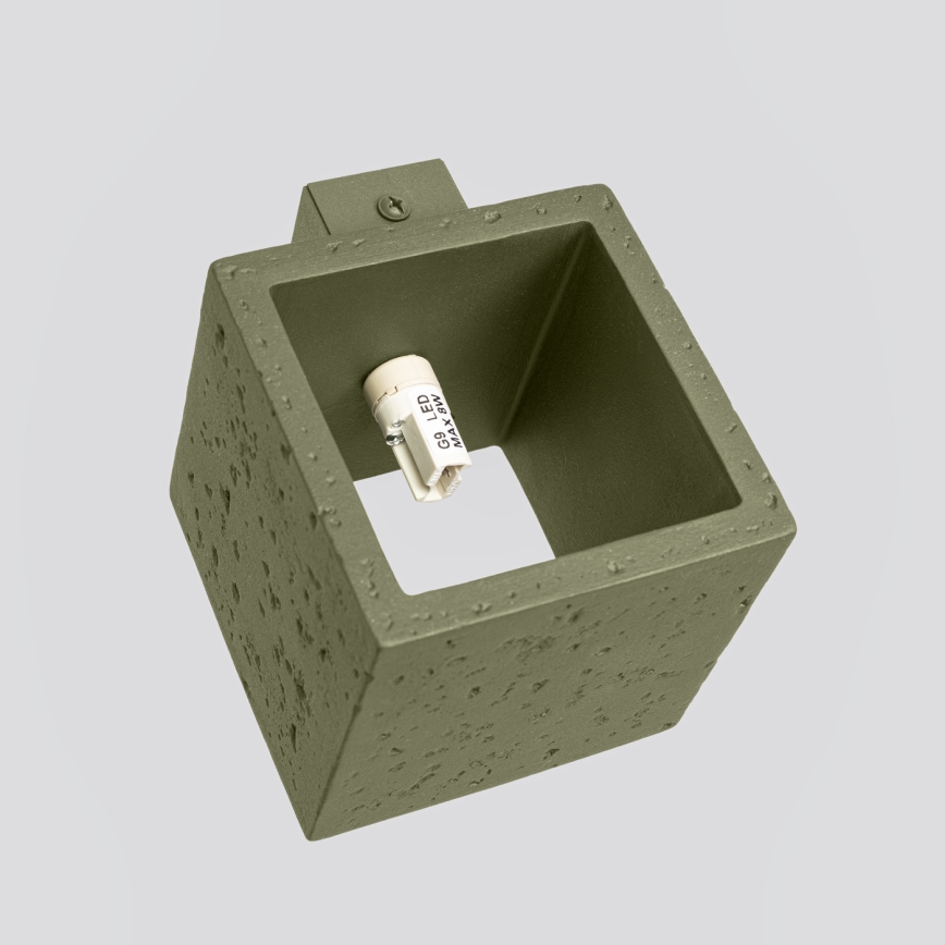 Nástenné bodové svietidlo QUAD 1xG9/8W/230V betón/zelená