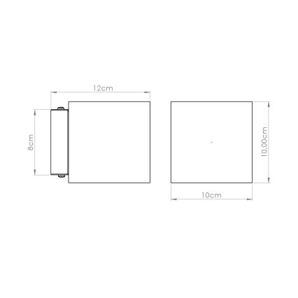 Nástenné bodové svietidlo QUAD 1xG9/8W/230V betón/zelená