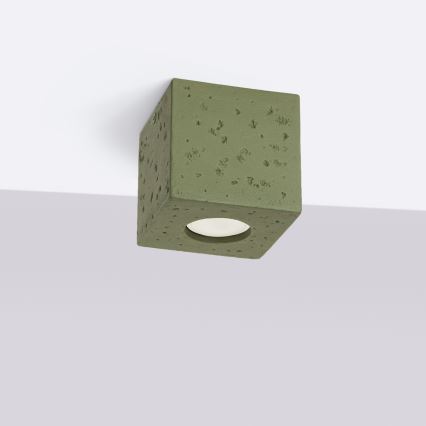 Bodové svietidlo QUAD 1xGU10/10W/230V betón/zelená