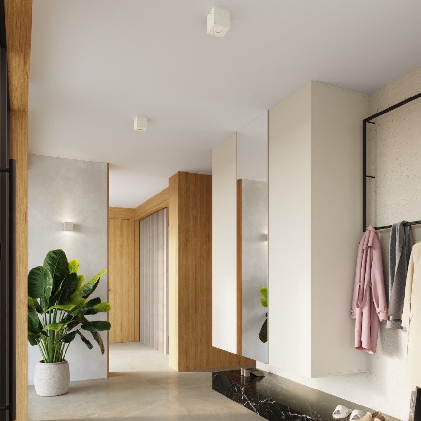 Bodové svietidlo QUAD 1xGU10/10W/230V betón/krémová