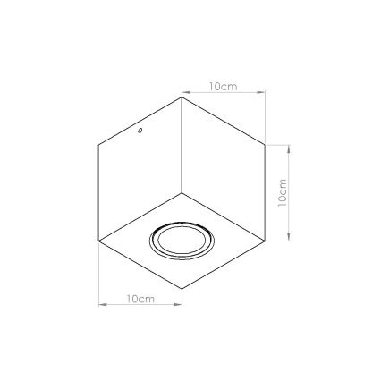 Bodové svietidlo QUAD 1xGU10/10W/230V betón/krémová
