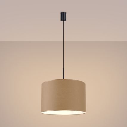 Závesný luster na lanku NEVIA 1xE27/15W/230V Ø 40 cm taupe