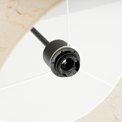 Závesný luster na lankách NEVIA 1xE27/15W/230V, priemer 40 cm, béžový s mramorovým dekorom