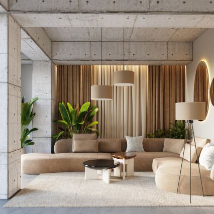 Stojacia lampa NEVIA 1xE27/15W/230V taupe