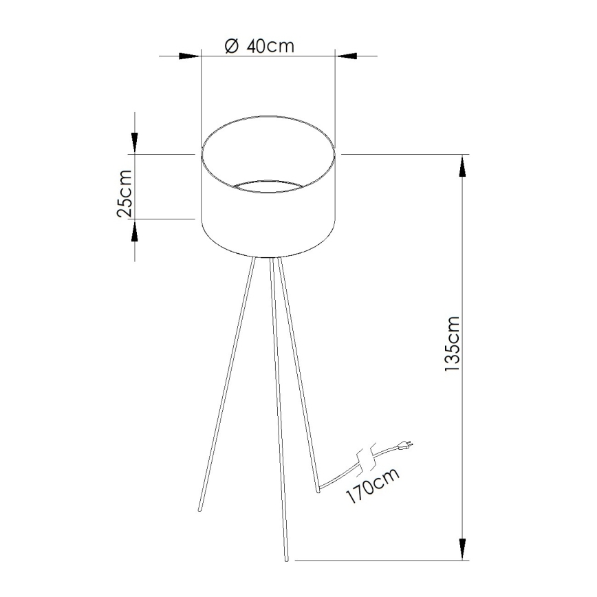 Stojacia lampa NEVIA, modrá, 1xE27/15W/230V