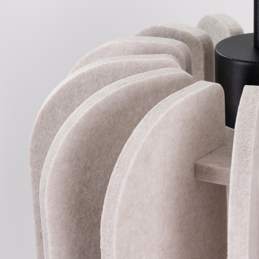 Závesné svietidlo na lankách MULA 1xE27/15W/230V, Ø 27 cm, krémové