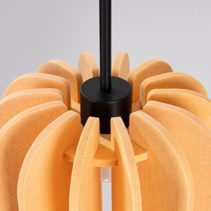 Závesný luster na lanku MULA 1xE27/15W/230V, priemer 27 cm, žltá