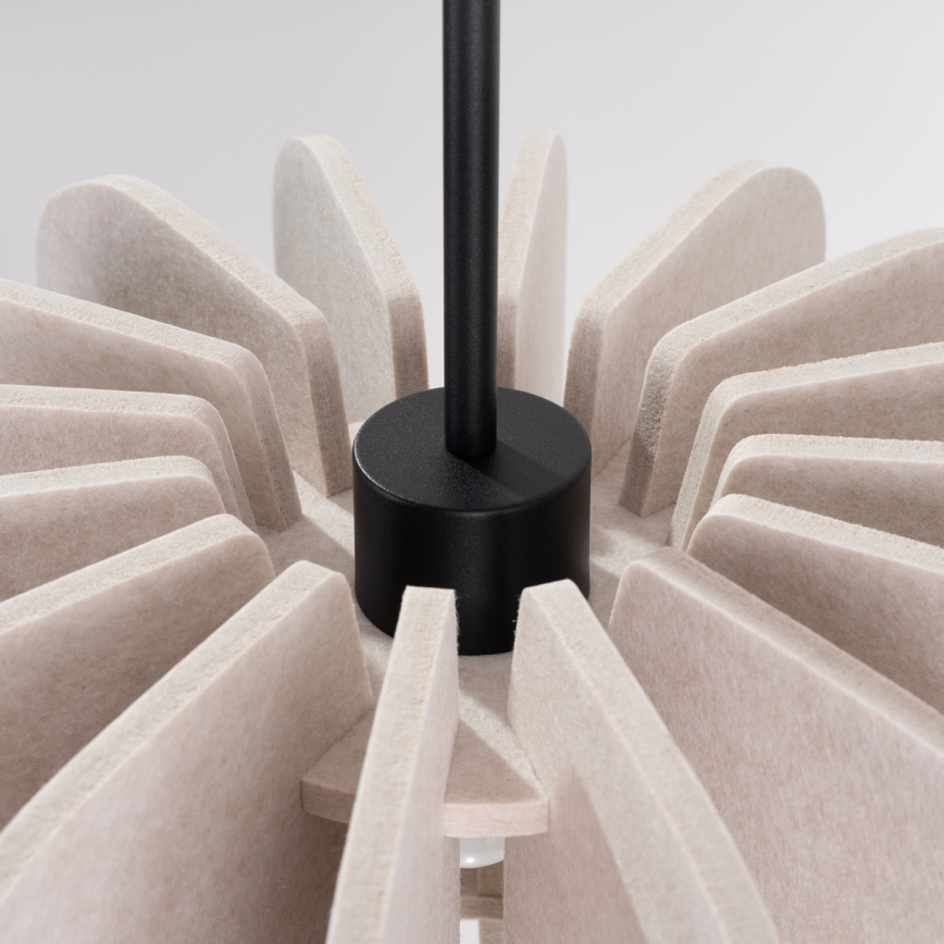 Závesný luster MULA na lanku, 1xE27/15W/230V, priemer 45 cm, krémový