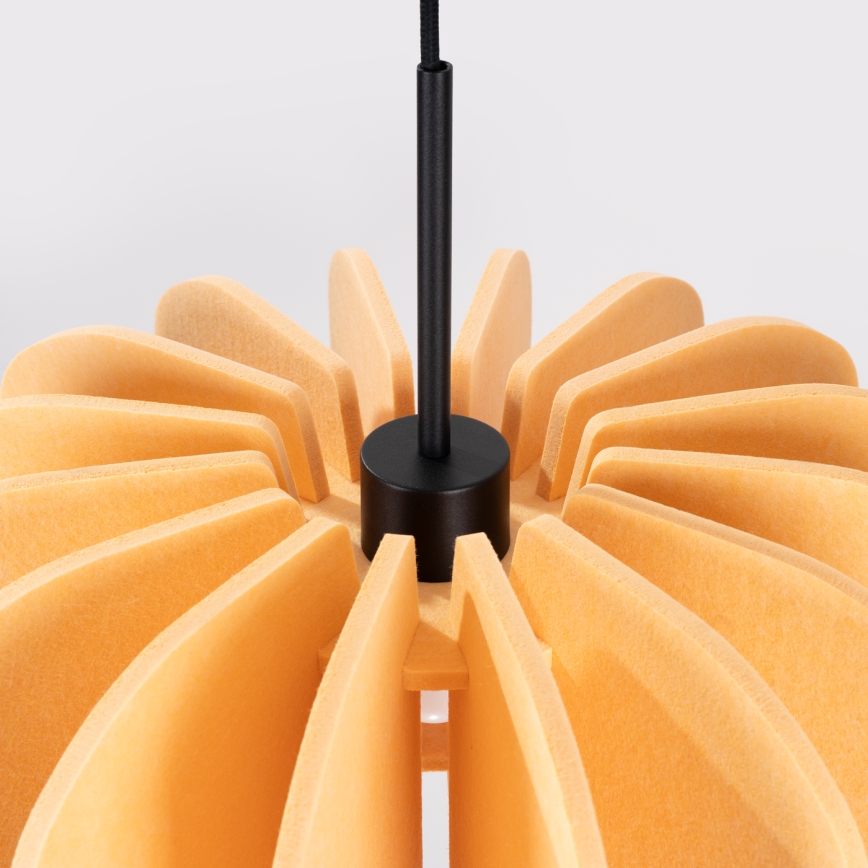 Závesné svietidlo na lane MULA 1xE27/15W/230V, priemer 45 cm, žlté