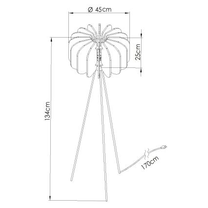 Stojacia lampa MULA 1xE27/15W/230V žltá