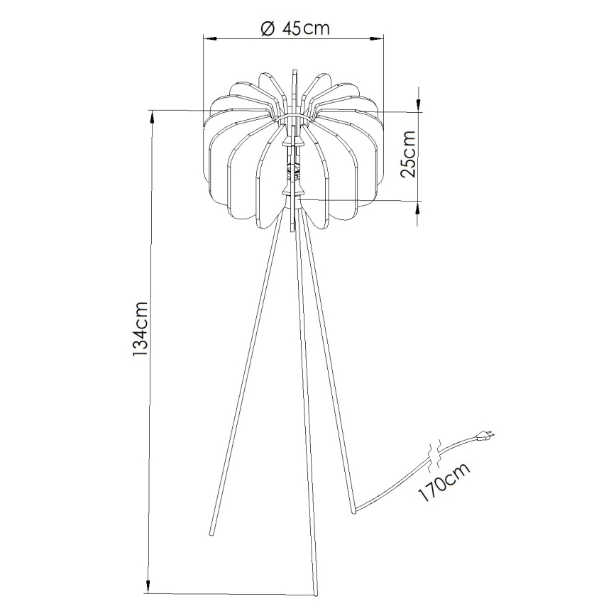 Stojacia lampa MULA 1xE27/15W/230V modrá