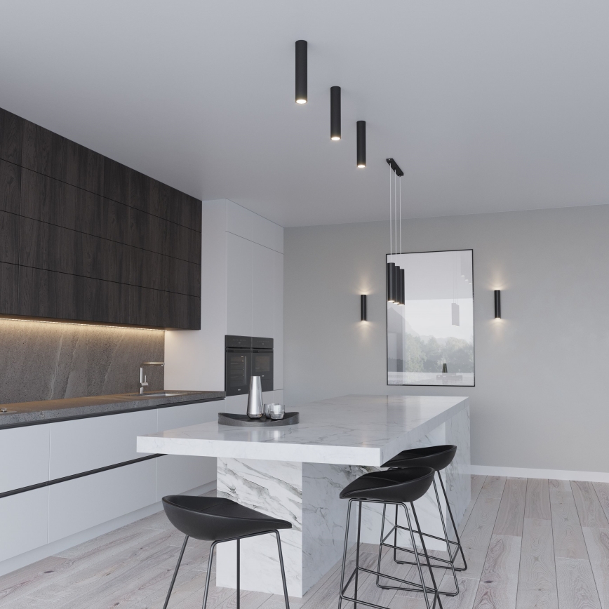 Závesné svietidlo na lankách LAGOS 2xGU10/10W/230V čierne